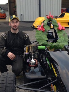 Jake scored an impressive win in the Bernard Baxter FF1600 Trophy race at Anglesey in December 2014.